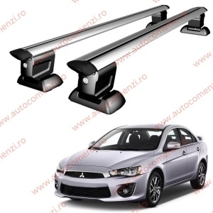 Set bare portbagaj MITSUBISHI Lancer IX 2007-2017 Sedan / Hatchback - Wingbar - cu cheie antifurt / Aluminiu