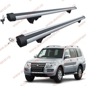 Set bare portbagaj MITSUBISHI Pajero IV 2006-2021 - Aluminiu / cu cheie antifurt - 120 cm