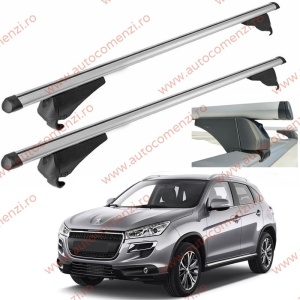 Set bare portbagaj PEUGEOT 4008 2012-2017 - Aluminiu / cu cheie antifurt