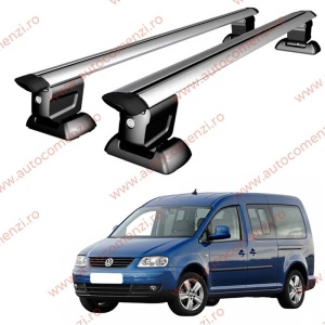 Set bare portbagaj VW Caddy Life 2005-2021 - Wingbar - cu cheie antifurt / Aluminiu