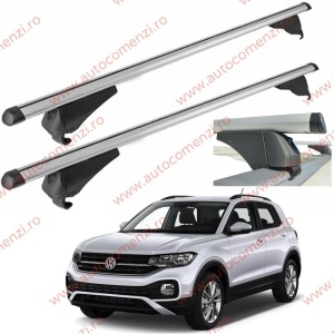 Set bare portbagaj VW T-Cross 2018-prezent - Aluminiu / cu cheie antifurt