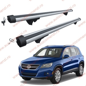 Set bare portbagaj VW Tiguan I 2007-2016 - Aluminiu / cu cheie antifurt - 120 cm