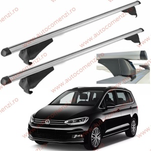 Set bare portbagaj VW Touran II 2015-prezent - Aluminiu / cu cheie antifurt