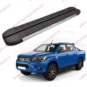 Set praguri TOYOTA Hilux VIII 2015-prezent (praguri + kit montaj)