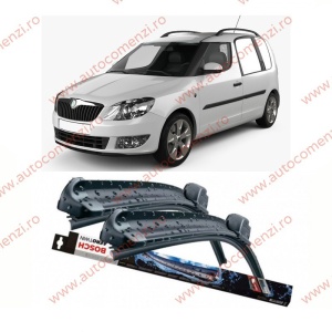 Set stergatoare parbriz SKODA Praktik 2006-2015 (sofer + pasager) BOSCH