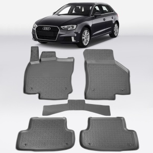 Covoare AUDI A3 (8V) 2013-2020 - tip tavita - 100% cauciuc - SEINTEX