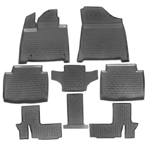 Covoare HYUNDAI Santa Fe V 2024-prezent (5/7 locuri) - tip tavita - 100% cauciuc - SEINTEX