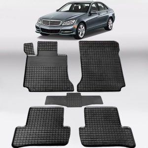 Covoare MERCEDES Clasa C W204 2008-2015 - tip tavita - 100% cauciuc - SEINTEX