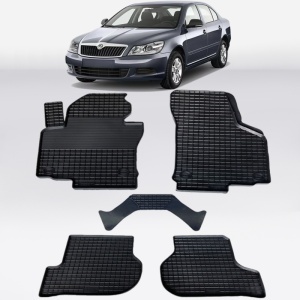 Covoare SKODA Octavia II 2004-2013 - tip tavita - 100% cauciuc - SEINTEX GRID