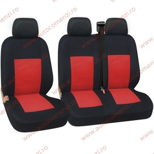 Huse scaune CITROEN Jumpy II (G9) 2006-2016 - 2+1 autoutilitare (negru+rosu)