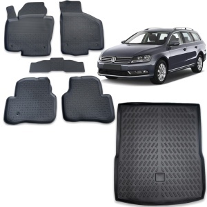 Pachet Tavita Portbagaj + Covoare VW Passat B7 2010-2015 Combi / Break