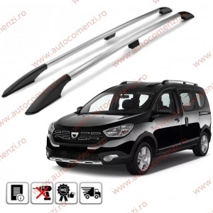 Set 2 bare portbagaj longitudinale DACIA Dokker 2012-2021 - ALUMINIU