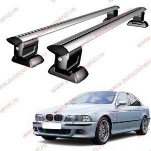 Set bare portbagaj BMW Seria 5 E39 1995-2003 Sedan - Wingbar - cu cheie antifurt / Aluminiu