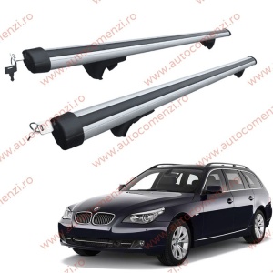 Set bare portbagaj BMW Seria 5 E61 2003-2010 Combi - Aluminiu / cu cheie antifurt - 120 cm