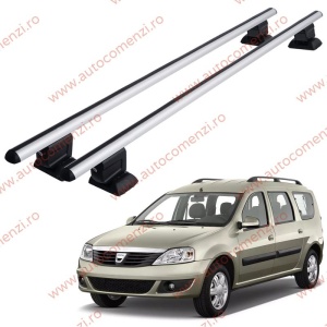 Set bare portbagaj DACIA Logan MCV I 2006-2012 - cu cheie antifurt / Aluminiu