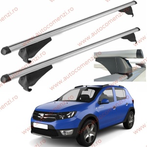 Set bare portbagaj DACIA Sandero Stepway II 2012-2020 - Aluminiu / cu cheie antifurt