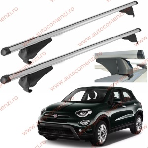Set bare portbagaj FIAT 500X 2014-prezent Crossover (5 usi) - Aluminiu / cu cheie antifurt