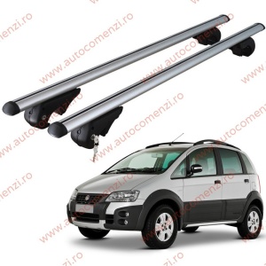 Set bare portbagaj FIAT Idea 2003-2012 - cu cheie antifurt / Aluminiu - 120 cm