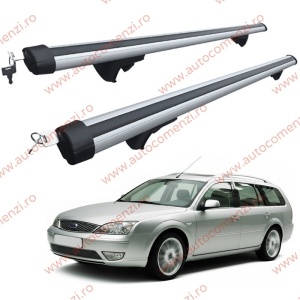 Set bare portbagaj FORD Mondeo IV 2007-2010 Pre-Facelift Combi - Aluminiu / cu cheie antifurt - 120 cm
