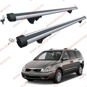 Set bare portbagaj KIA Carnival II 2005-2014 - Aluminiu / cu cheie antifurt - 120 cm