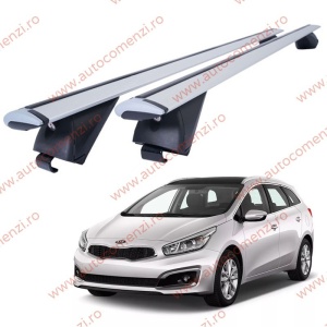 Set bare portbagaj KIA Cee'd II 2012-2018 Combi - Wingbar - Aluminiu / cu cheie antifurt