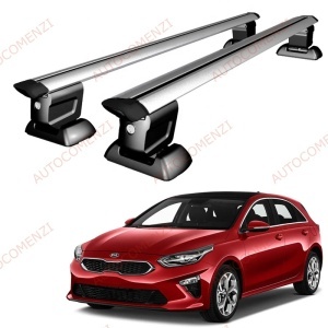 Set bare portbagaj KIA Cee'd III 2018-prezent Hatchback/Scurt - Wingbar - cu cheie antifurt / Aluminiu
