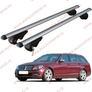 Set bare portbagaj MERCEDES Clasa C W204 2008-2015 Combi - cu cheie antifurt / Aluminiu - 120 cm
