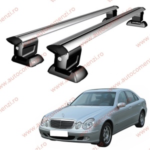Set bare portbagaj MERCEDES Clasa E W211 2002-2009 Sedan - Wingbar - cu cheie antifurt / Aluminiu