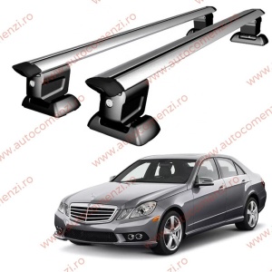 Set bare portbagaj MERCEDES Clasa E W212 2009-2016 Sedan - Wingbar - cu cheie antifurt / Aluminiu