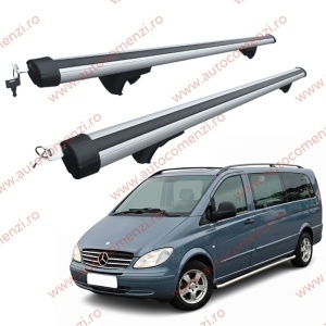 Set bare portbagaj MERCEDES Vito II (W639) 2003-2014 - Aluminiu / cu cheie antifurt - 150cm