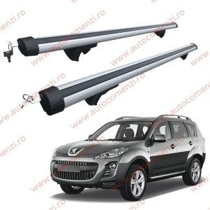 Set bare portbagaj PEUGEOT 4007 2007-2012 - Aluminiu / cu cheie antifurt - 120 cm