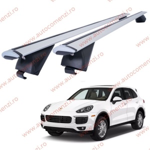 Set bare portbagaj PORSCHE Cayenne II 2010-2018 - Wingbar - Aluminiu / cu cheie antifurt