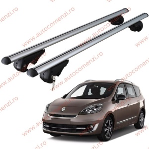 Set bare portbagaj RENAULT Grand Scenic III 2009-2015 - cu cheie antifurt / Aluminiu - 120 cm