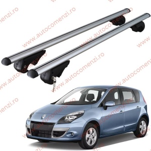 Set bare portbagaj RENAULT Scenic III 2009-2015 - cu cheie antifurt / Aluminiu - 120 cm