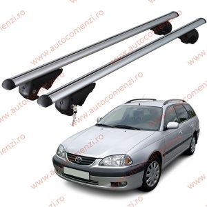 Set bare portbagaj TOYOTA Avensis I (T220) 1997-2002 Combi - cu cheie antifurt / Aluminiu - 120 cm