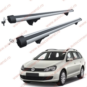 Set bare portbagaj VW Golf VI 2008-2012 Combi - Aluminiu / cu cheie antifurt - 120 cm