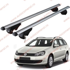 Set bare portbagaj VW Golf VI 2008-2012 Combi - cu cheie antifurt / Aluminiu - 120 cm