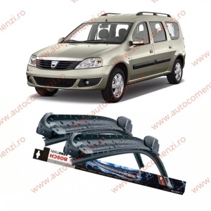 Set stergatoare parbriz DACIA Logan MCV I 2006-2012 (sofer + pasager) BOSCH