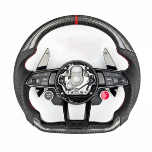 Volan sport AUDI TT III (FV/8S) 2014-2023 / Piele perforata + Carbon