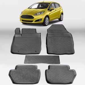Covoare FORD Fiesta VI 2008-2017 - tip tavita - 100% cauciuc - SEINTEX