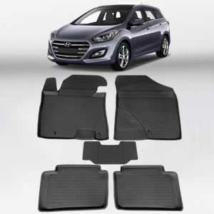 Covoare HYUNDAI i30 II 2011-2017 - tip tavita - 100% cauciuc - SEINTEX
