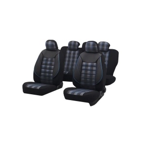 Huse scaune auto compatibile FORD Focus I 1998-2005 / Sport Negru-Albastru (05164)