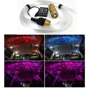 Kit fibra optica plafon instelat - 500 fire, 0,75mm, 12V - LED RGB cu telecomanda