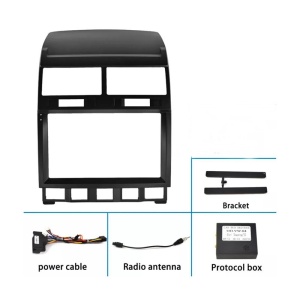 Rama Navigatie VW Touareg I (7L) 2002-2011 - 9" / kit complet