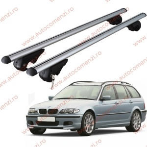 Set bare portbagaj BMW Seria 3 E46 1997-2004 Combi - cu cheie antifurt / Aluminiu - 120 cm