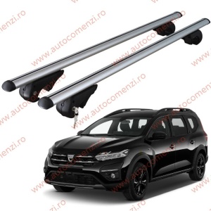 Set bare portbagaj DACIA Jogger 2021-2023 Pre-Facelift - cu cheie antifurt / Aluminiu - 120 cm