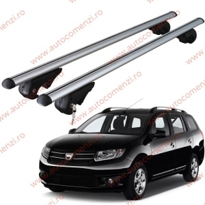 Set bare portbagaj DACIA Logan MCV II 2012-2020 - cu cheie antifurt / Aluminiu - 120 cm