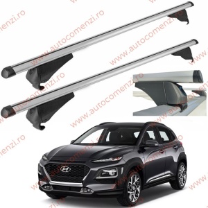Set bare portbagaj HYUNDAI Kona I 2017-2023 - Aluminiu / cu cheie antifurt