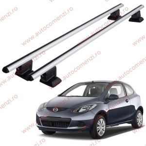 Set bare portbagaj MAZDA 2 II 2007-2014 - cu cheie antifurt / Aluminiu