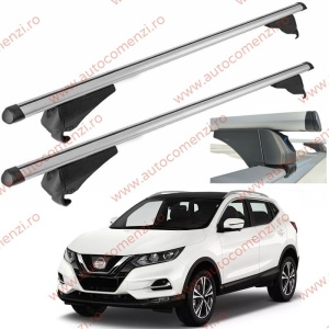 Set bare portbagaj NISSAN Qashqai II (J11) 2013-2021 - Aluminiu / cu cheie antifurt